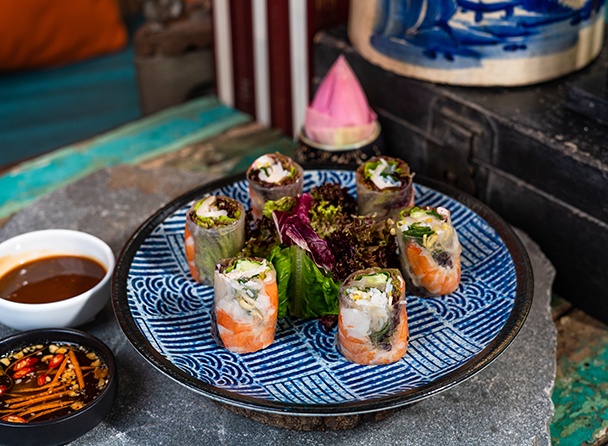 Fresh Spring Rolls with Pork and Shrimp